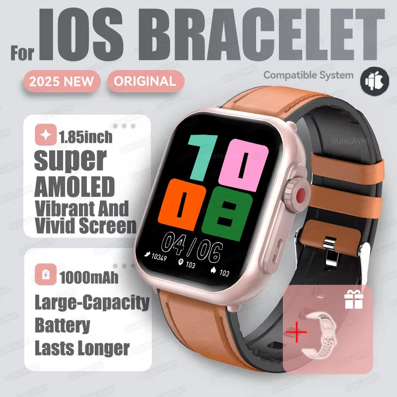 2025 New Smart Watch Women Bluetooth Call Watch Fitness Tracker Waterproof Sport Smart Clock Fashion Ladies Men Smartwatch Woman