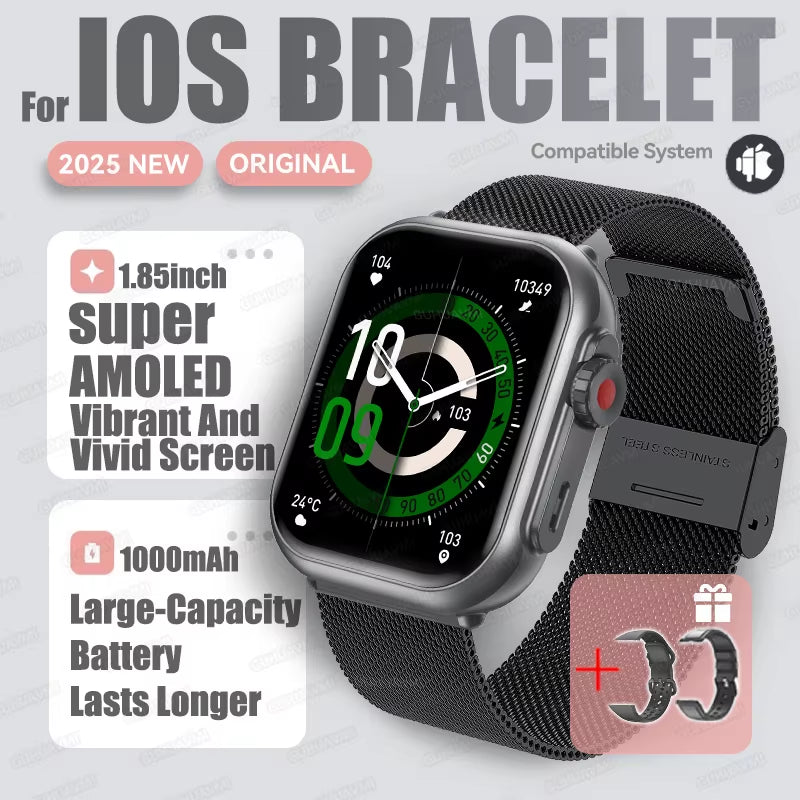 2025 New Smart Watch Women Bluetooth Call Watch Fitness Tracker Waterproof Sport Smart Clock Fashion Ladies Men Smartwatch Woman