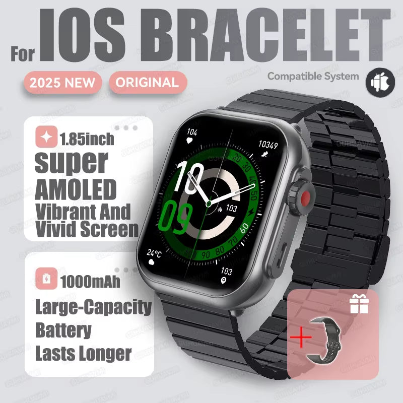 2025 New Smart Watch Women Bluetooth Call Watch Fitness Tracker Waterproof Sport Smart Clock Fashion Ladies Men Smartwatch Woman