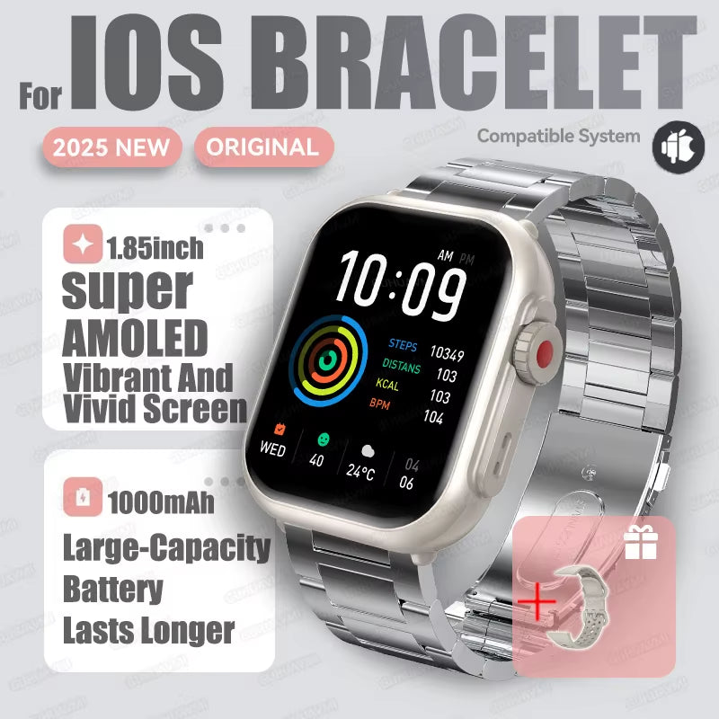 2025 New Smart Watch Women Bluetooth Call Watch Fitness Tracker Waterproof Sport Smart Clock Fashion Ladies Men Smartwatch Woman