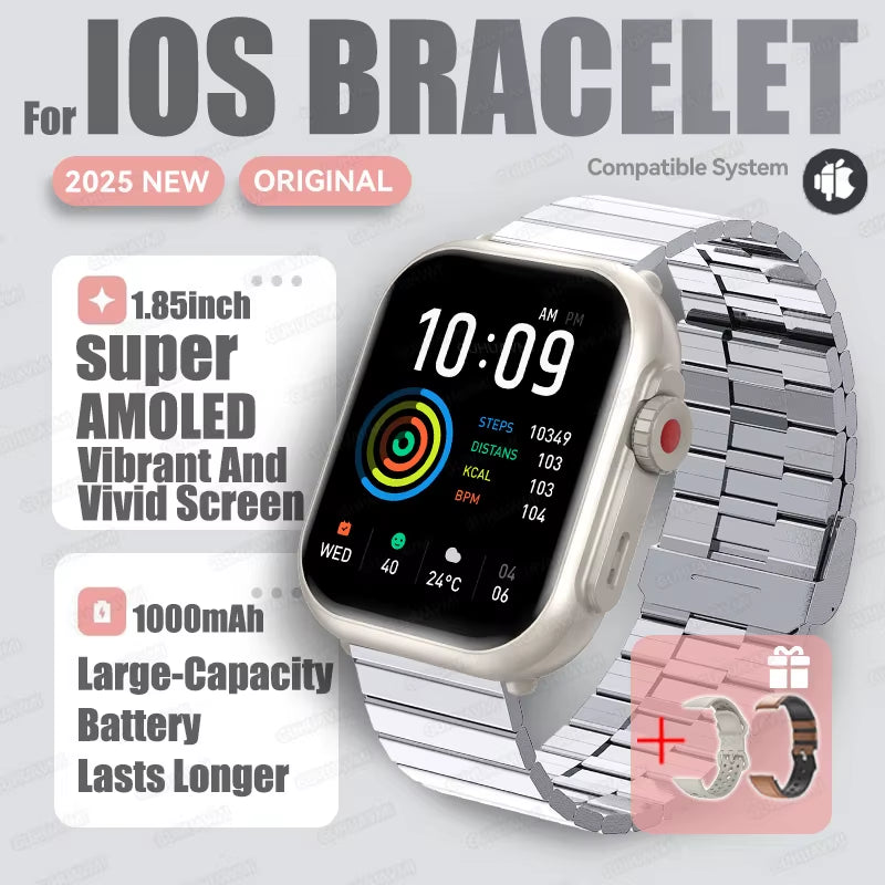 2025 New Smart Watch Women Bluetooth Call Watch Fitness Tracker Waterproof Sport Smart Clock Fashion Ladies Men Smartwatch Woman