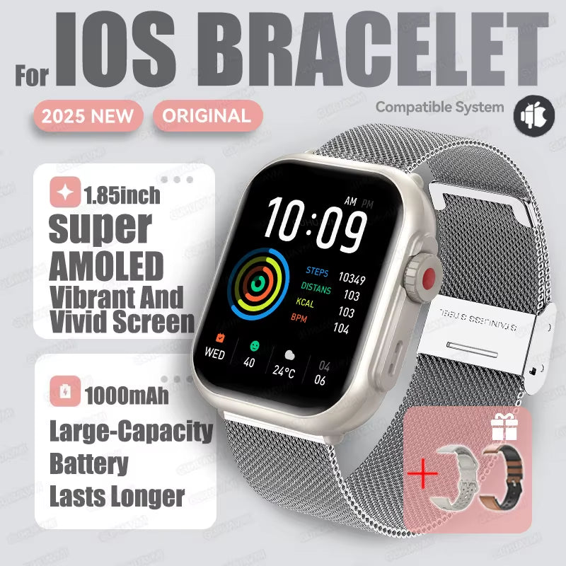 2025 New Smart Watch Women Bluetooth Call Watch Fitness Tracker Waterproof Sport Smart Clock Fashion Ladies Men Smartwatch Woman
