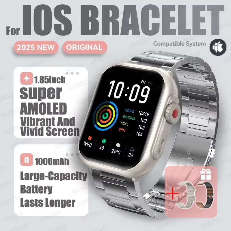 2025 New Smart Watch Women Bluetooth Call Watch Fitness Tracker Waterproof Sport Smart Clock Fashion Ladies Men Smartwatch Woman