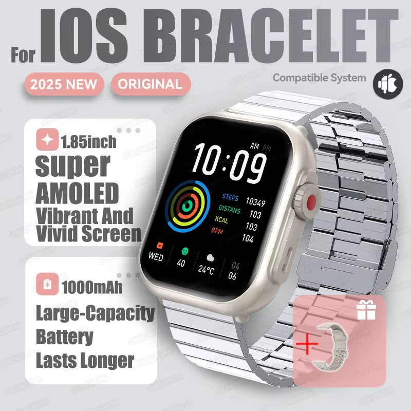 2025 New Smart Watch Women Bluetooth Call Watch Fitness Tracker Waterproof Sport Smart Clock Fashion Ladies Men Smartwatch Woman
