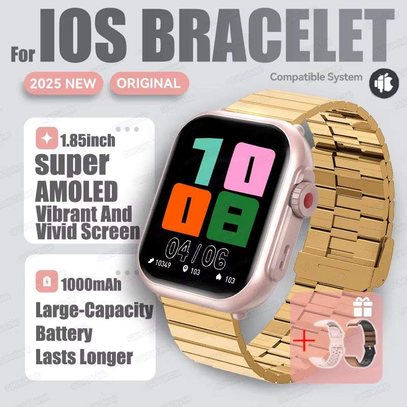 2025 New Smart Watch Women Bluetooth Call Watch Fitness Tracker Waterproof Sport Smart Clock Fashion Ladies Men Smartwatch Woman