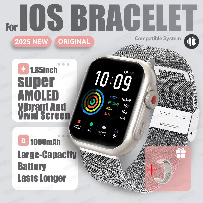 2025 New Smart Watch Women Bluetooth Call Watch Fitness Tracker Waterproof Sport Smart Clock Fashion Ladies Men Smartwatch Woman