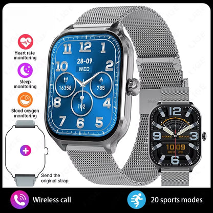 2025 New Fashion Smart Watch Heart Rate Monitor Sports Fitness Watch Waterproof Voice Calling Smart Watch for Huawei Xiaomi