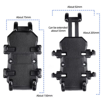 Motorcycle Bike Phone Holder W/ Shock Absorbe Handlebar Fork Stem Mount GPS Clip for 4.7-7.1 Inch Shockproof Mobile Phone Stand