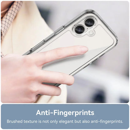 For Iphone 16 Case Iphone 16 plus Pro Max Cover Luxury Clear PC Shockproof Silicone Protective Phone Back Cover for Iphone 16
