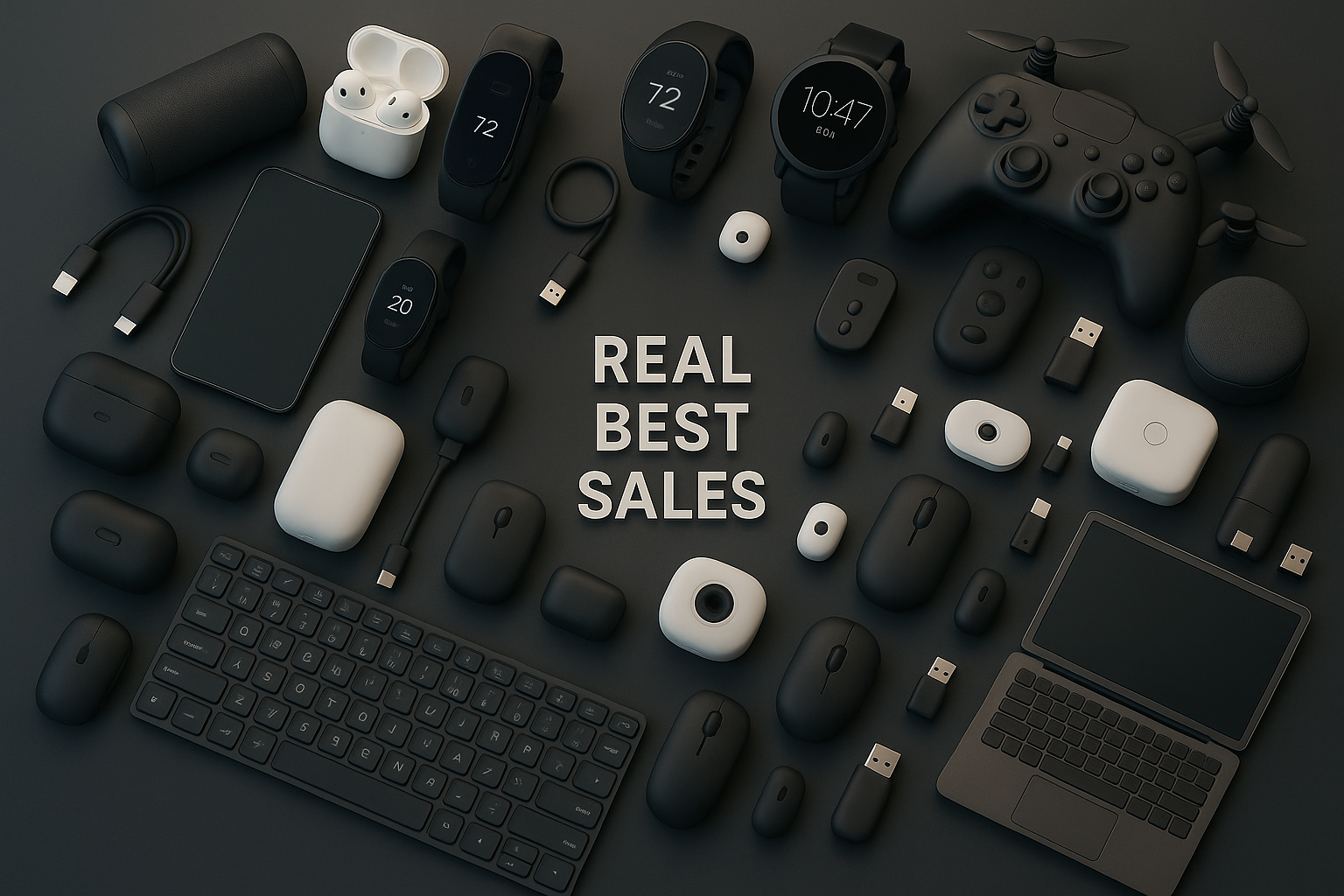 la taille de la phrase 'Real Best Sales' en plus petit 